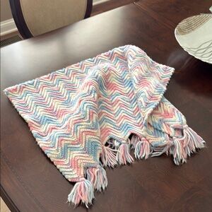 Vintage 1975 Crocheted Baby Blanket